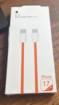 Cable USB-C a USB-C naranja de 1 m compatible
