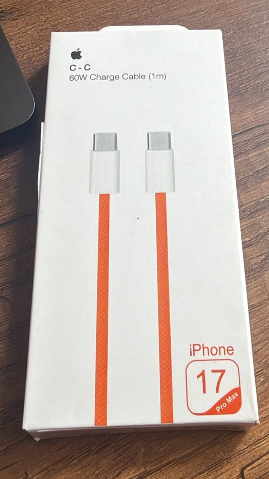 Cable USB-C a USB-C naranja de 1 m compatible